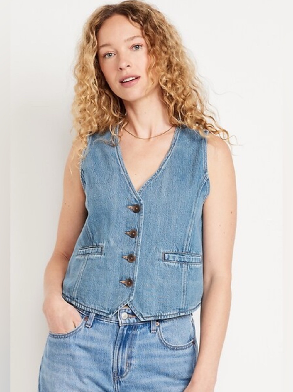 Old Navy Relaxed Button-Down Denim Vest